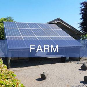 Solar-powered building for chickens and other farm livestock.