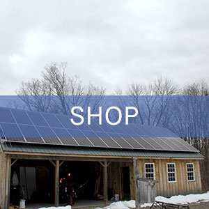 Solar-powered grid-tie-only shop building in western Massachusetts.