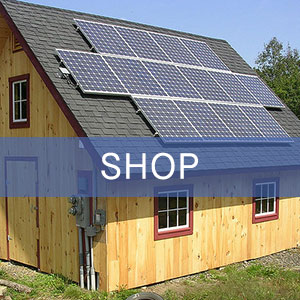 Solar-powered shop building.